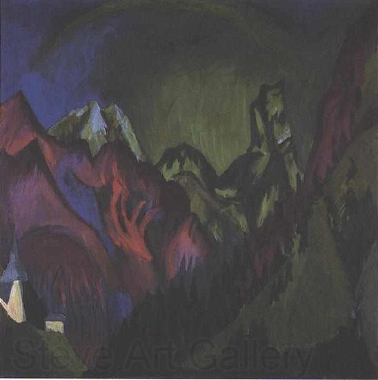 Ernst Ludwig Kirchner Tinzenhorn Zugen gorge near Monstein